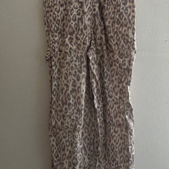 Urban Outfitters Camille Leopard Print Cheetah Cotton Zip Racerback Overalls NEW - Picture 15 of 16